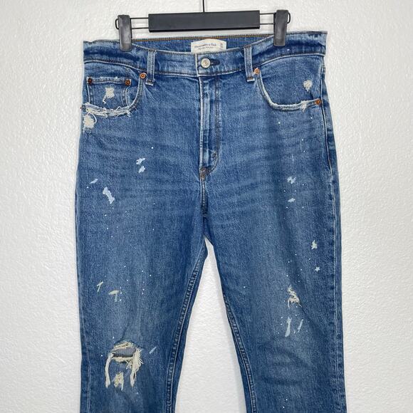 Abercrombie & Fitch Womens Jeans Size 30 High Rise Mom Jean Medium Wash Denim - Picture 13 of 13